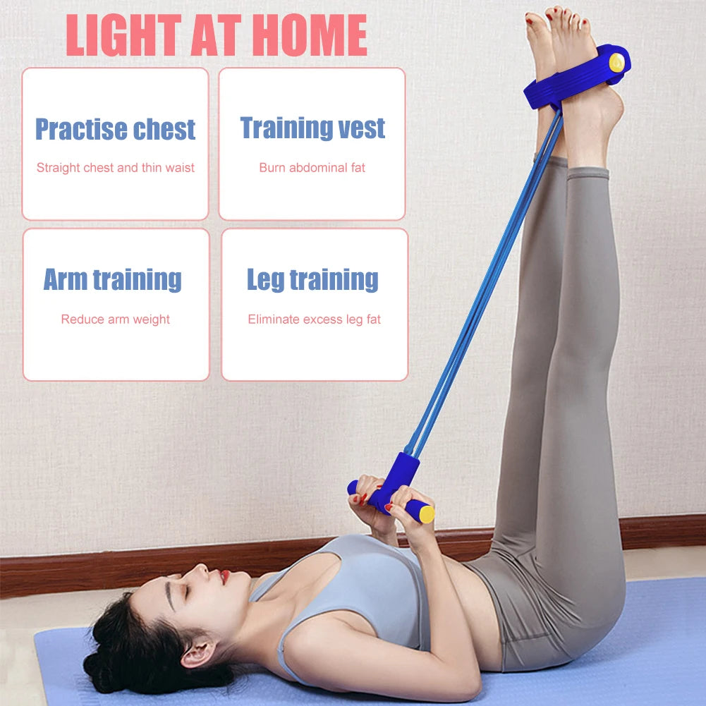 Pedal Resistance Band Sit-Up Assistant – Slimming & Home Fitness Trainer