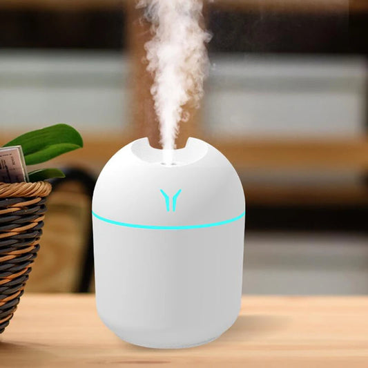 AromaGlow – 250ML USB Mini Humidifier & Essential Oil Diffuser with LED Light