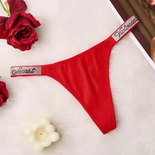 Lace Eyelash Cutout Thong – Ultra-Thin Sexy Panties with Metal Label