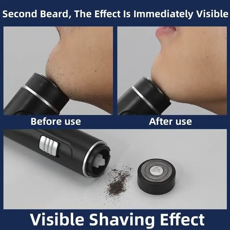Compact USB Rechargeable Electric Razor for Men – Wet & Dry Shaving