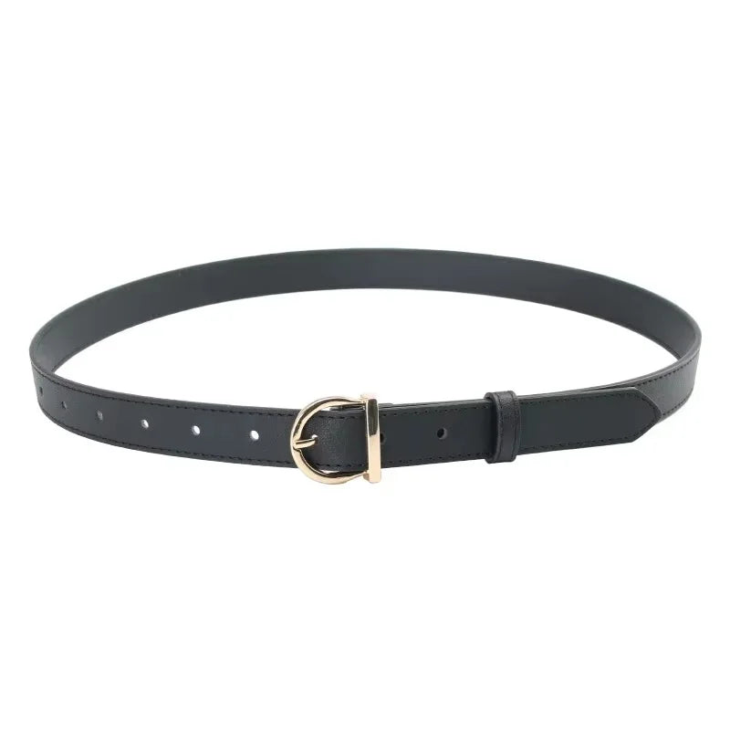 Women’s Slim PU Leather Belt – Fashion Pin Buckle for Jeans & Dresses