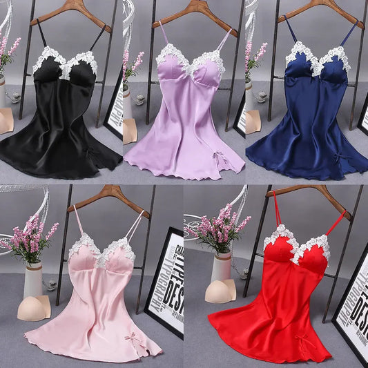 VelviLace – Satin Bow Night Robe