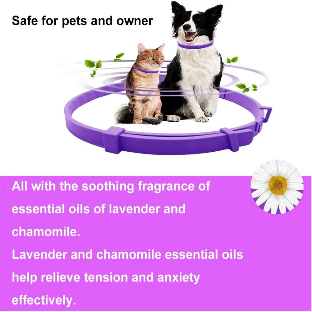 Adjustable Calming Collar for Cats & Dogs – Natural Anxiety & Stress Relief
