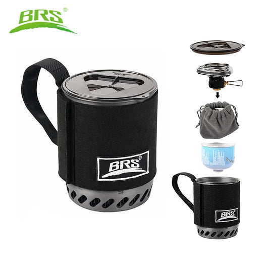 BRS-61 Integrated Camping Stove System – Ultralight Heat-Collecting Pot & Burner