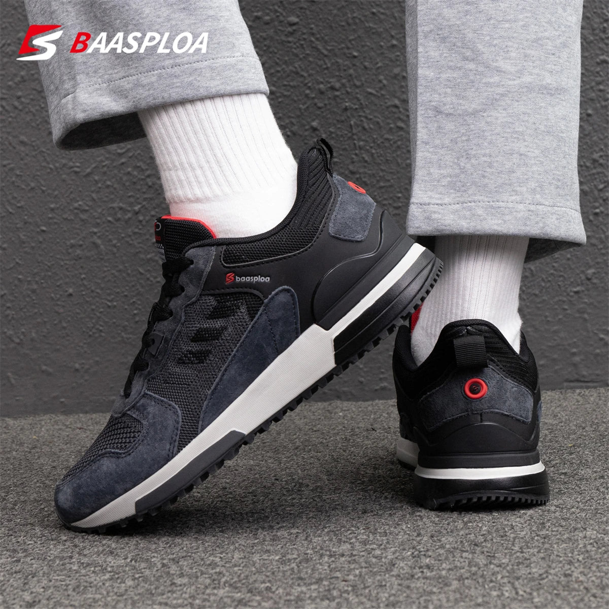Baasploa AirStep 2025 – Men’s Breathable Casual Sneakers