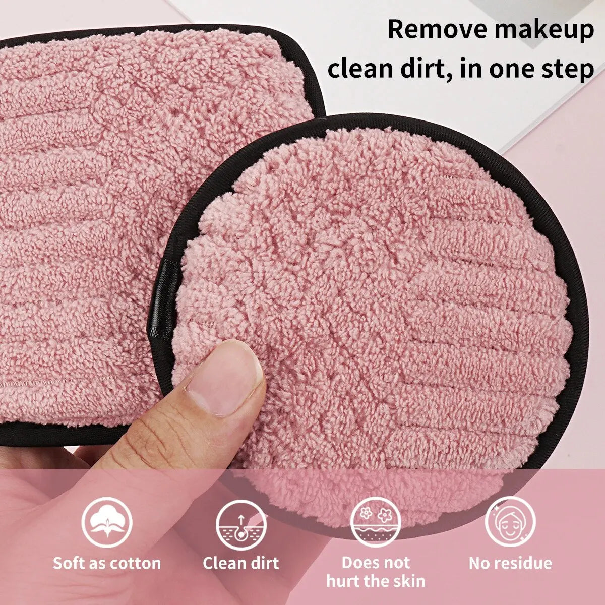 MAANGE Reusable Makeup Remover Pads – 10pcs Soft Microfiber Cotton Rounds