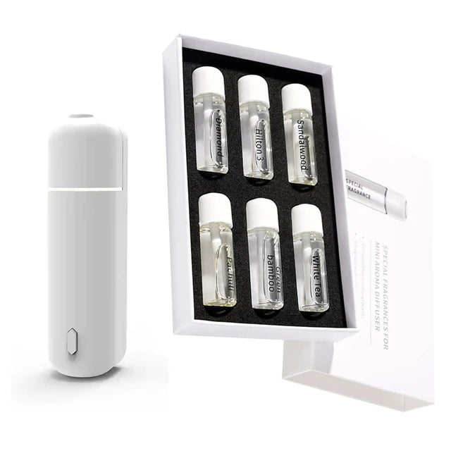 Mini USB Car Aroma Diffuser – Rechargeable Essential Oil Air Freshener with Vent Clip