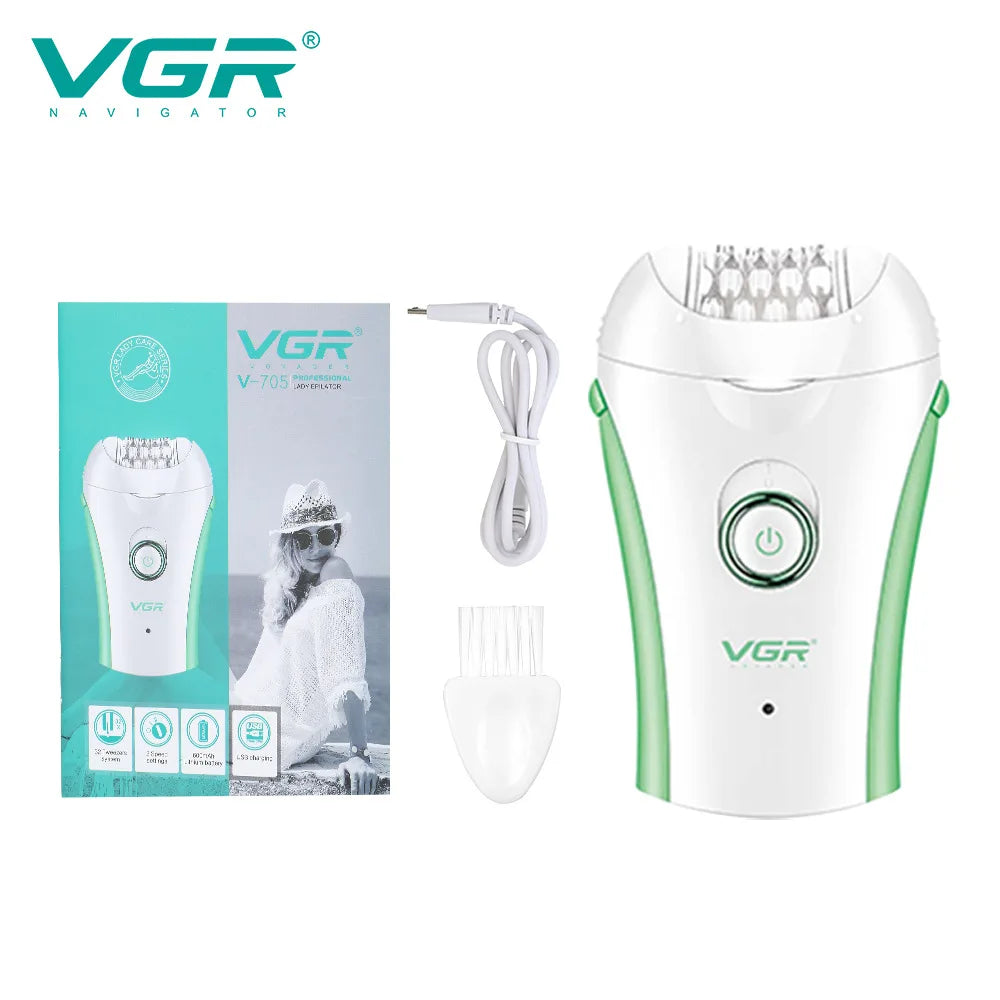 VGR 705 Professional Rechargeable Epilator – Smooth Skin Hair Remover for Women