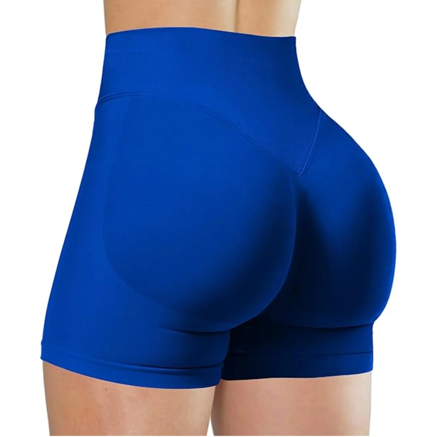 SculptFit Summer High Waist Yoga Shorts – Solid Color, Stylish & Supportive Fitness Bottoms