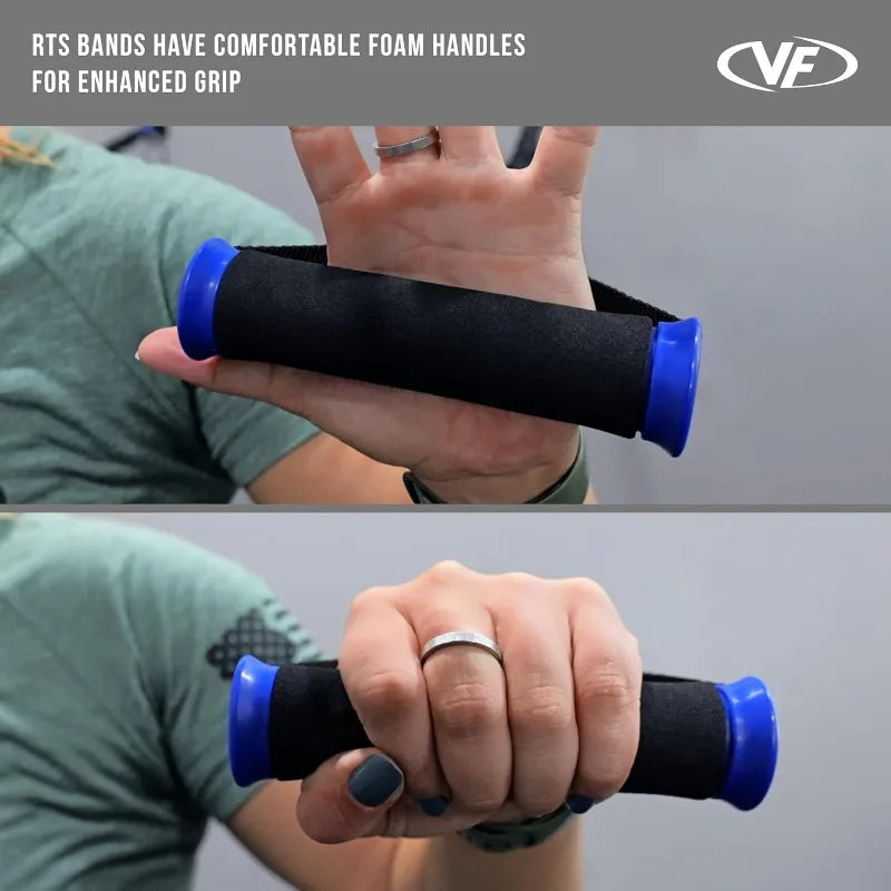 Valor Fitness Resistance Bands – Sheathed with Handles (5–25lbs)