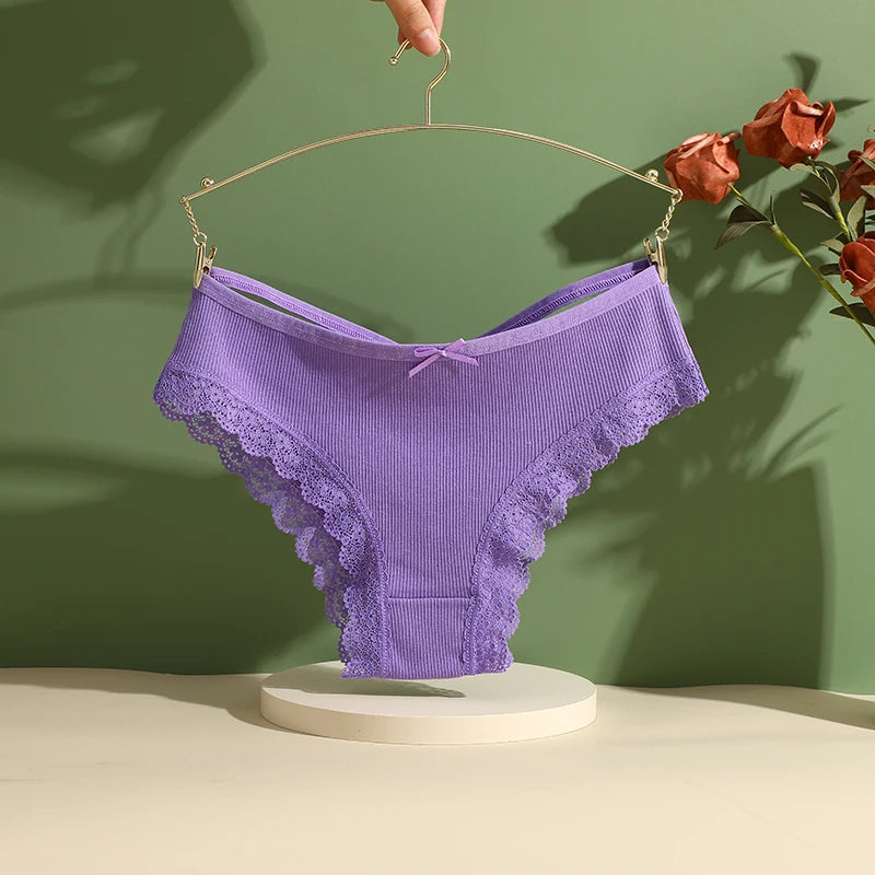 LaceBliss – 3PCS Women's Cotton Brazilian Panties Set