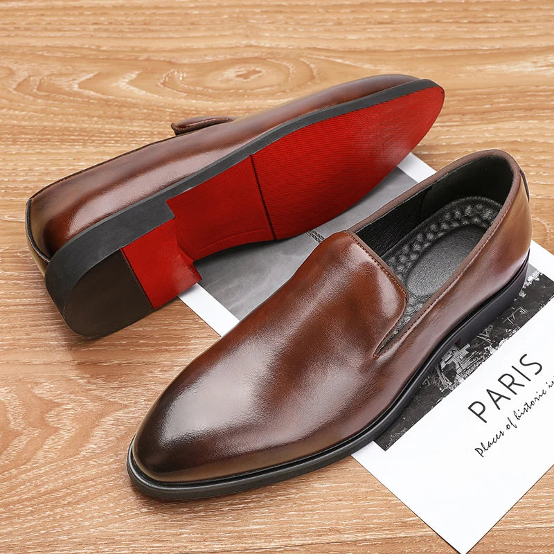 EliteStep – Men’s Leather Slip-On Dress Moccasins