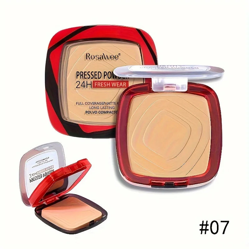 Matte Full-Coverage Pressed Powder Foundation – 24H Fresh Wear