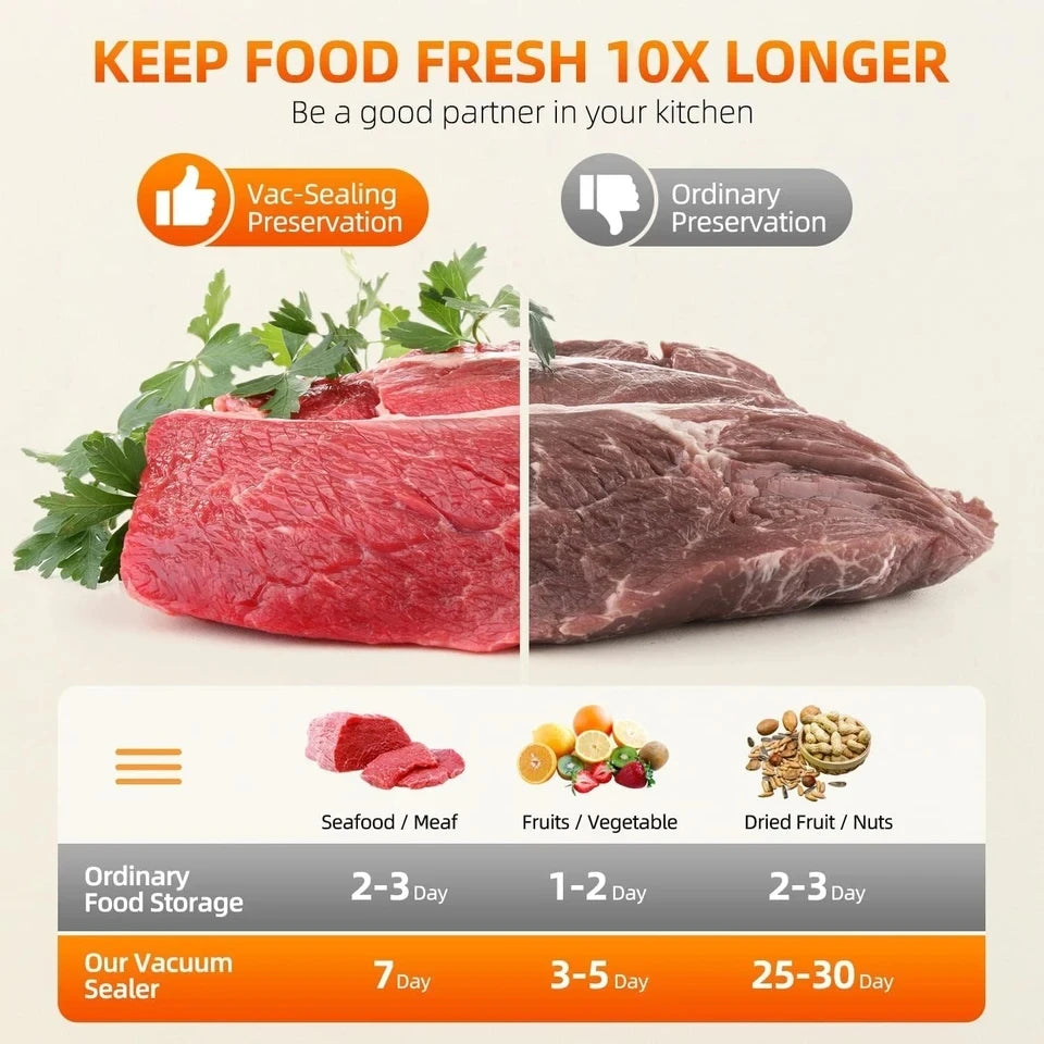 Automatic 30cm Vacuum Sealer – Food Packaging Machine for Dry, Wet, Soft & Powder Items