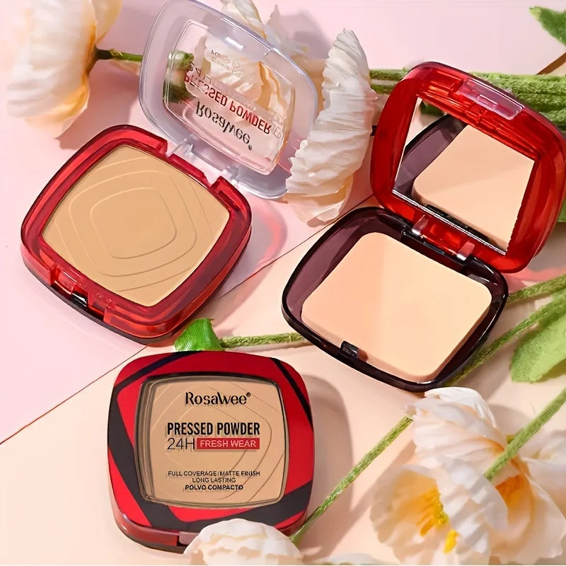 Matte Full-Coverage Pressed Powder Foundation – 24H Fresh Wear