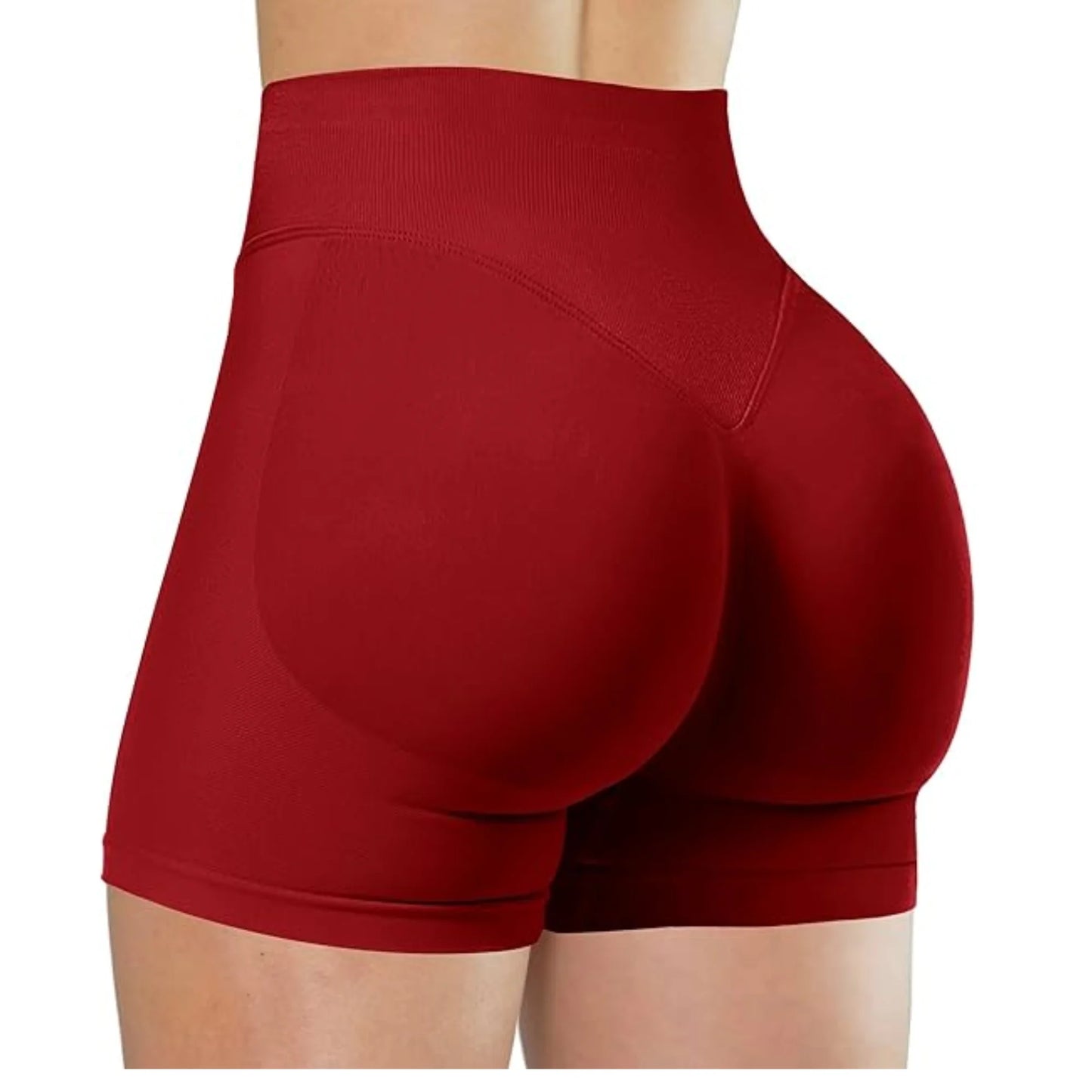 SculptFit Summer High Waist Yoga Shorts – Solid Color, Stylish & Supportive Fitness Bottoms