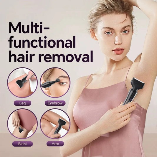 4-in-1 Rechargeable Electric Shaver for Women – Cordless Razor for Face, Arms & Legs