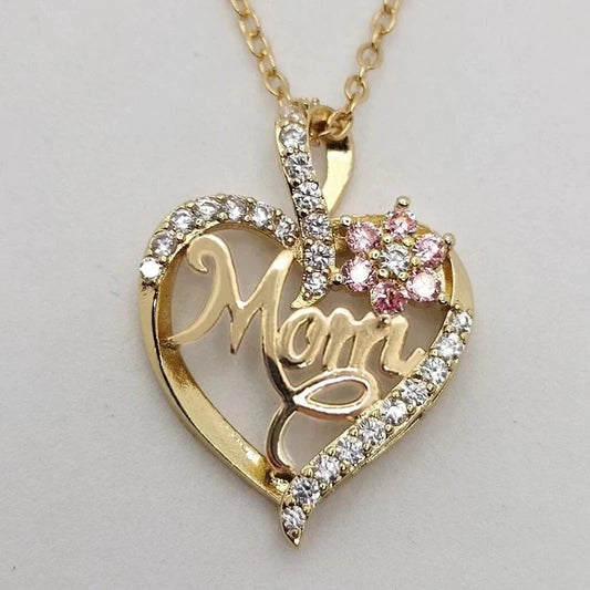 BlossomLove – Mother’s Day Pink Flower Pendant Necklace