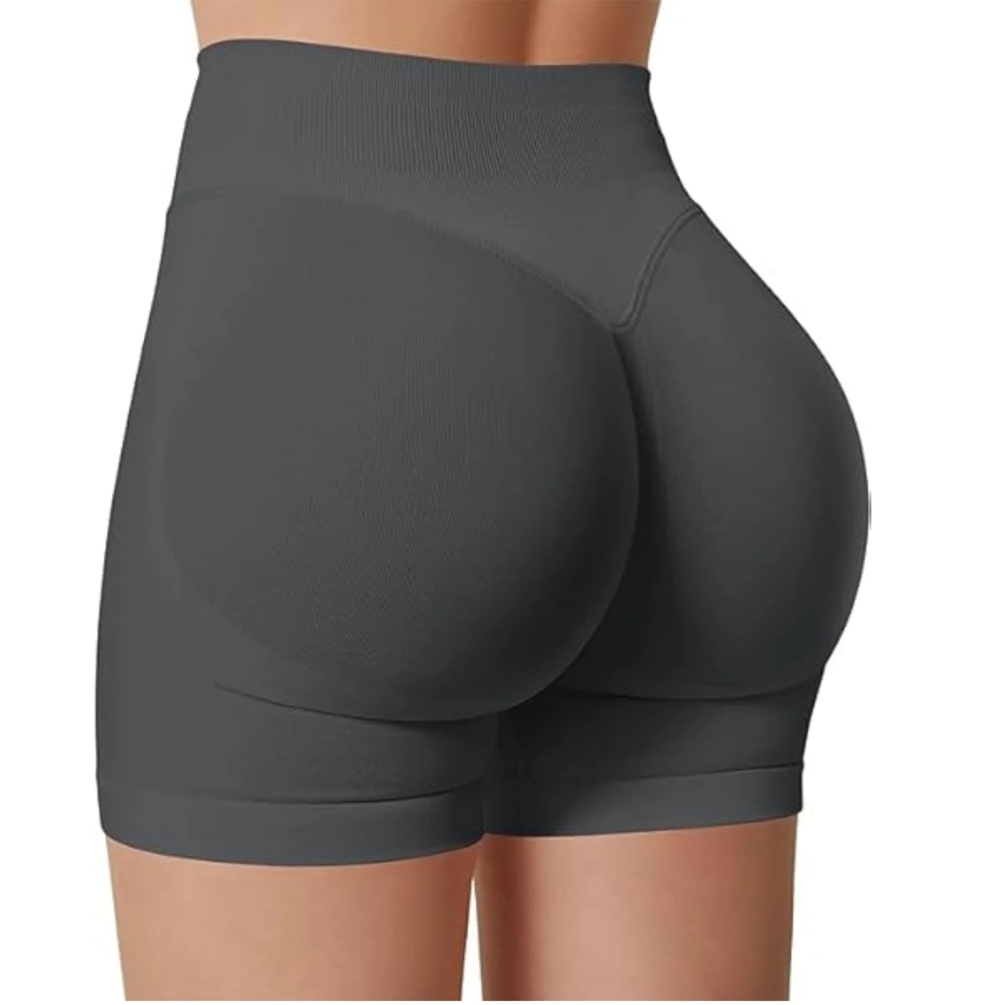 SculptFit Summer High Waist Yoga Shorts – Solid Color, Stylish & Supportive Fitness Bottoms