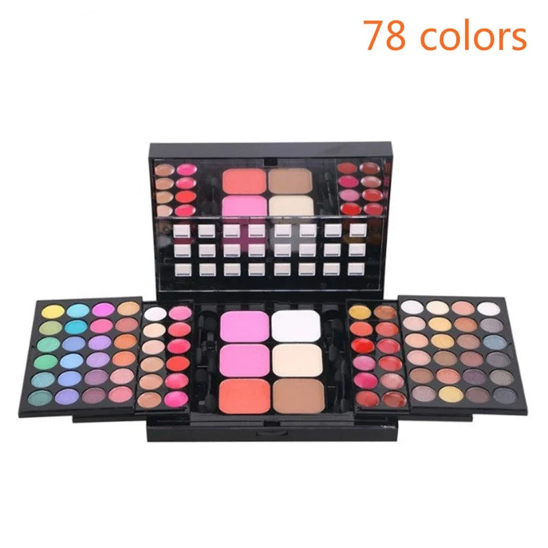 GlamFusion Pro – 40/74/78 Color Eyeshadow Palette with Matte & Glitter Shades