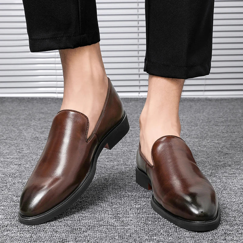 EliteStep – Men’s Leather Slip-On Dress Moccasins