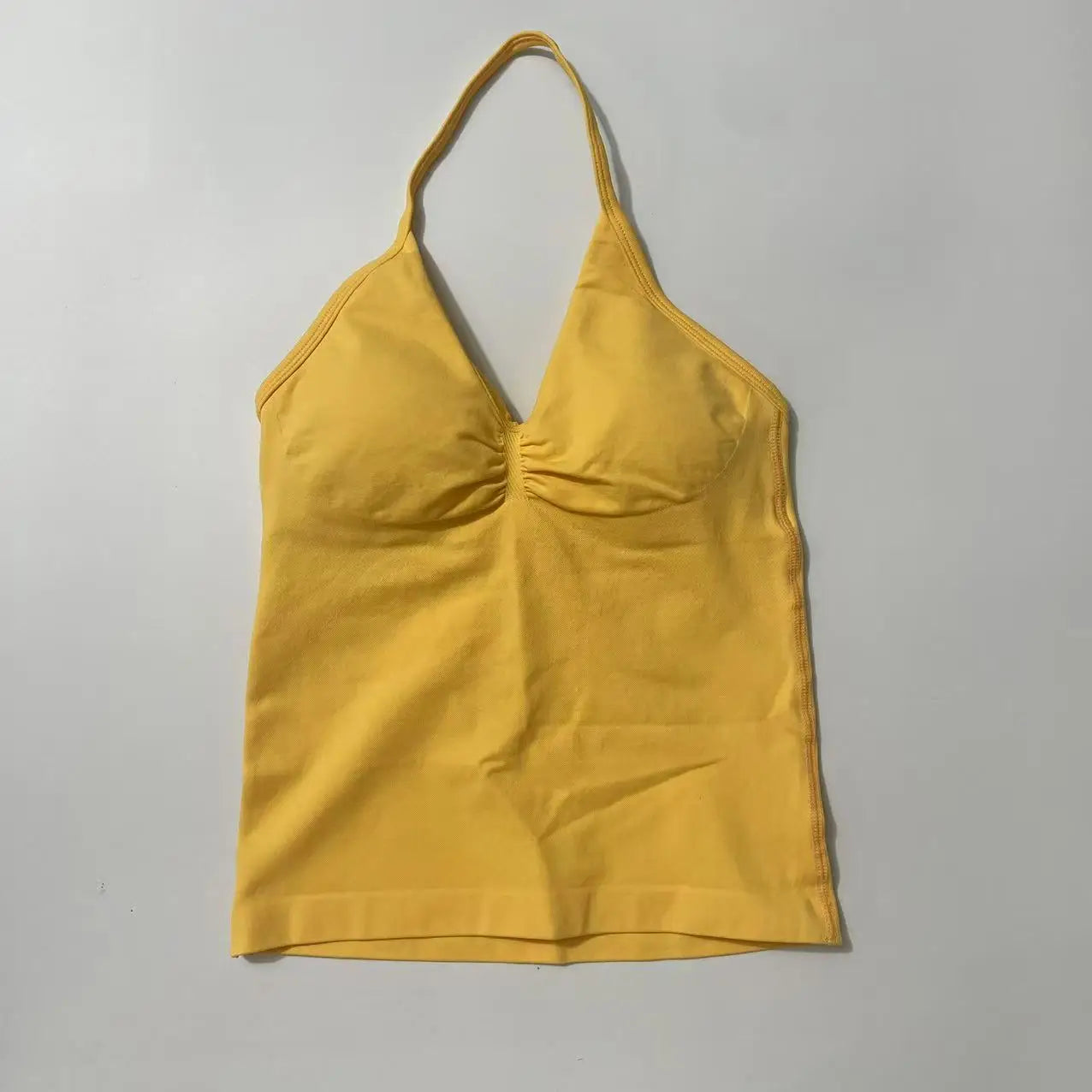 Impact Strappy Longline Yoga Top – Seamless, Backless, Built-In Bra