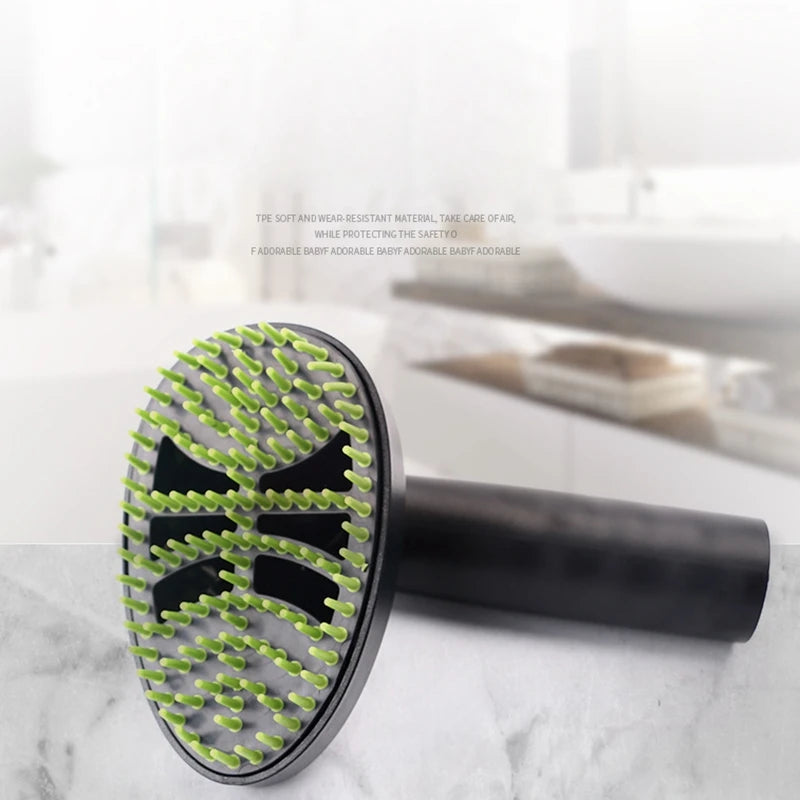 Pet Hair Vacuum Brush Nozzle – Massage & Fur Remover Attachment for Cats & Dogs