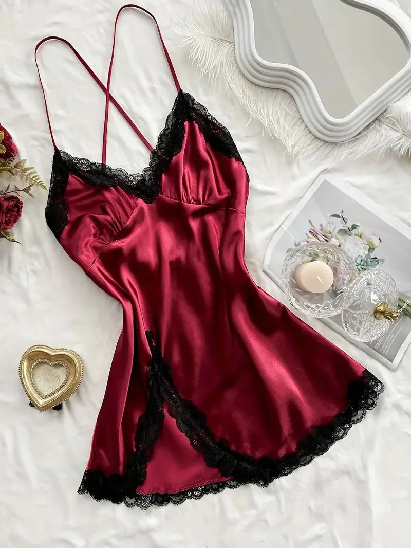 BareMuse – Off-Shoulder Sheer Silk Nightdress