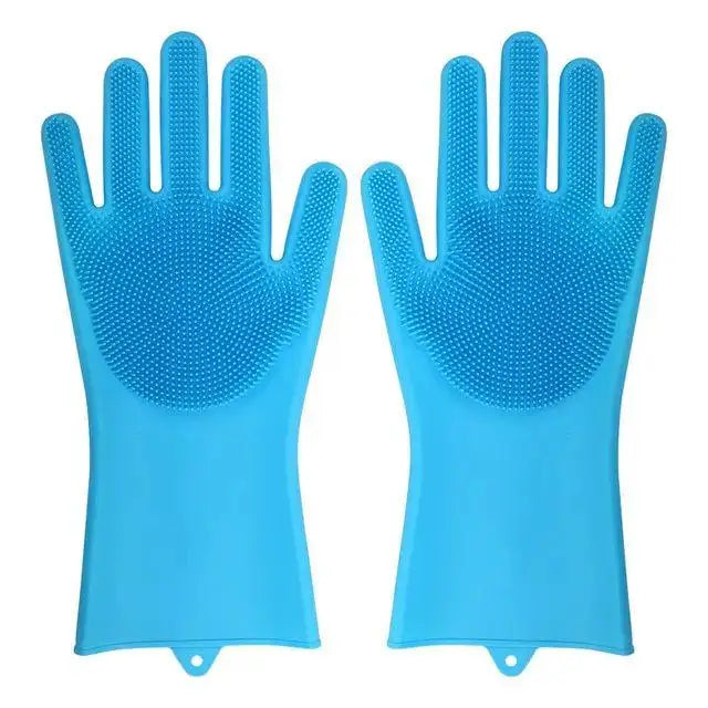 Silicone Gloves – Magic Dishwashing Gloves with Scrubber