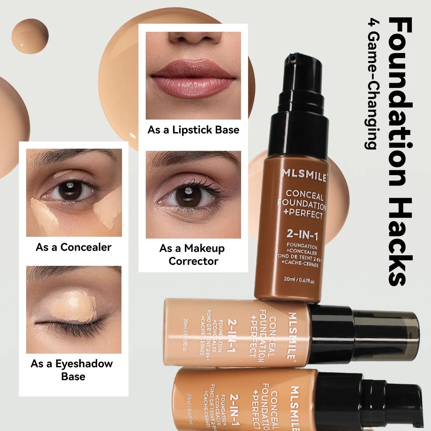 MLSmile FlawlessFix – 6-Color Waterproof Powder Foundation
