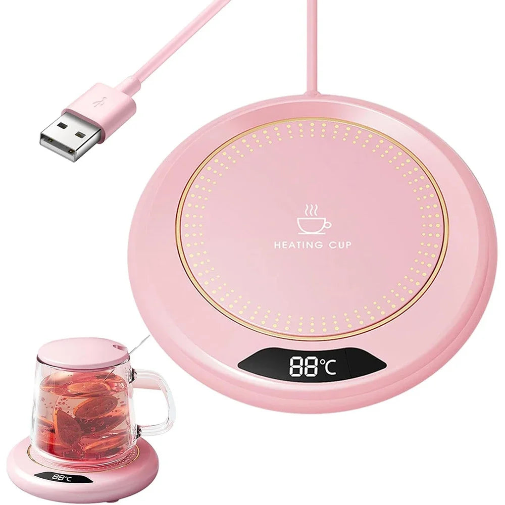 Electric Coffee Mug Warmer – Auto Shut-Off Thermostat Coaster for Office & Travel