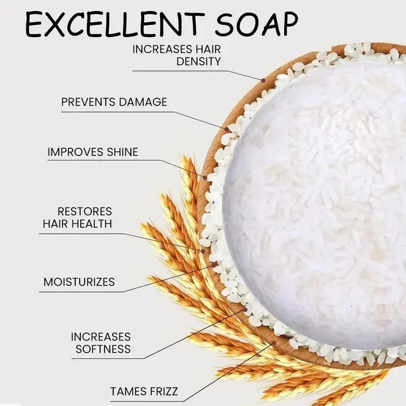 Rice Shampoo Bar – Organic Hair Growth & Nourishing Soap