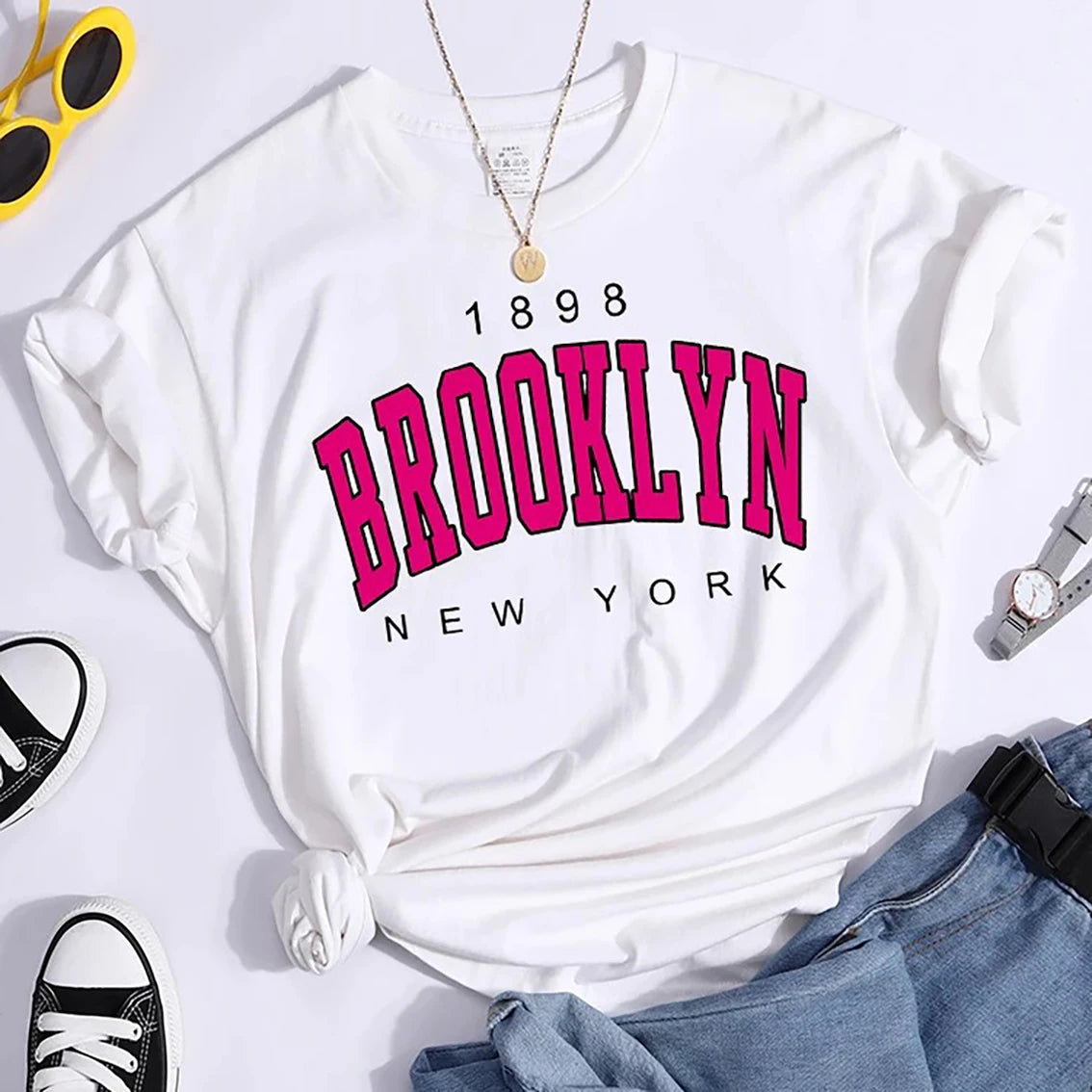BKNY1898 – Women's Graphic Streetwear T-Shirt
