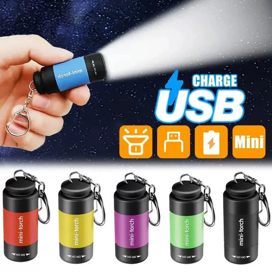Rechargeable LED Keychain Flashlight – Mini Pocket Light for Outdoor & Emergency Use