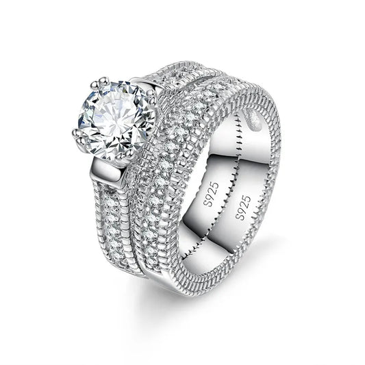 ForeverBond – 925 Silver Couple Rings Set