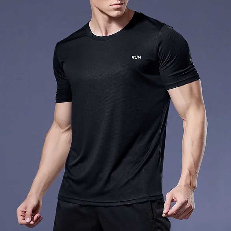 Men’s Quick-Dry Compression Sports T-Shirt – Lightweight Activewear for Gym, Running & Soccer