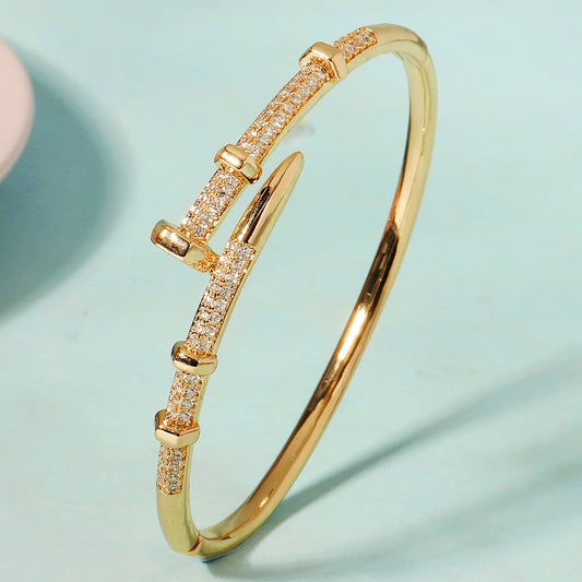 NailGlow – Classic Zircon Stainless Steel Bracelet