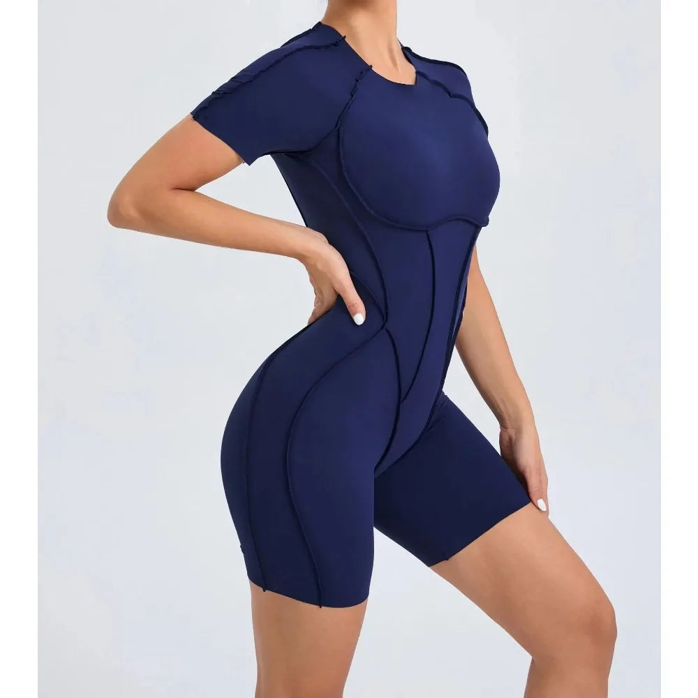 One-Piece Sexy Yoga Jumpsuit – Seamless Athletic Wear for Women