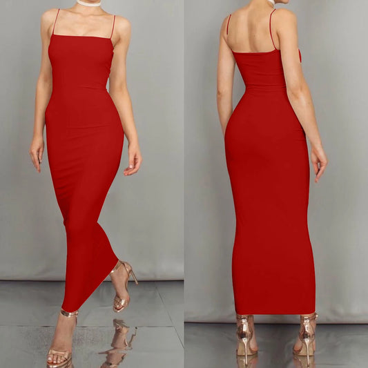 JZ461 Summer Long Sling Dress – Sexy Club Suspender