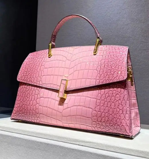 Crocelle – Luxury Croc-Pattern Shell Shoulder Bag