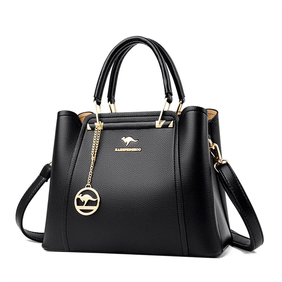 TriLuxe – 2025 3-Layer Large Capacity Leather Shoulder Bag