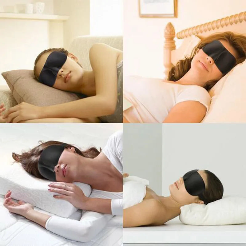 3D Contoured Eye Mask for Sleeping – Light-Blocking Blindfold for Men & Women