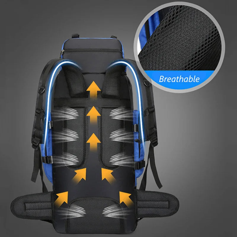 90L Waterproof Hiking & Camping Backpack – Large Outdoor Trekking Rucksack