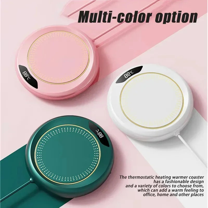 Electric Coffee Mug Warmer – Auto Shut-Off Thermostat Coaster for Office & Travel