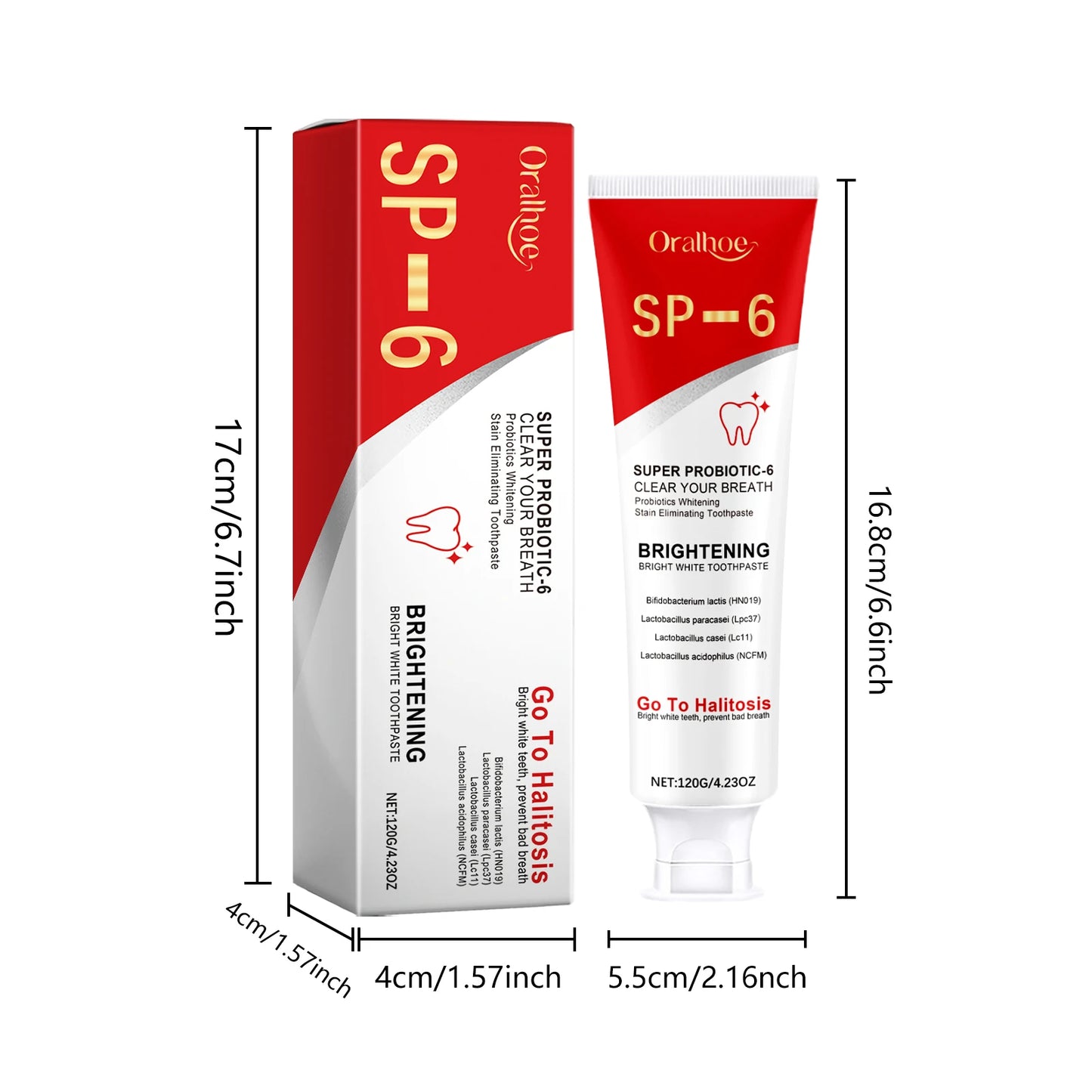 Whitening Toothpaste – Probiotic Stain Removal & Fresh Breath (1–5pcs)