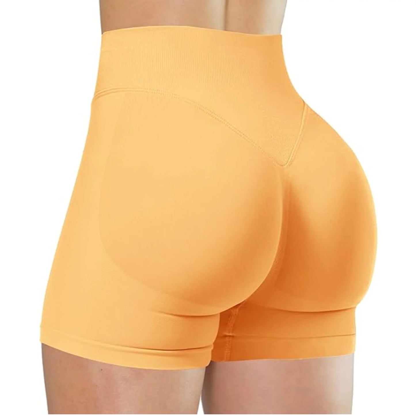 SculptFit Summer High Waist Yoga Shorts – Solid Color, Stylish & Supportive Fitness Bottoms