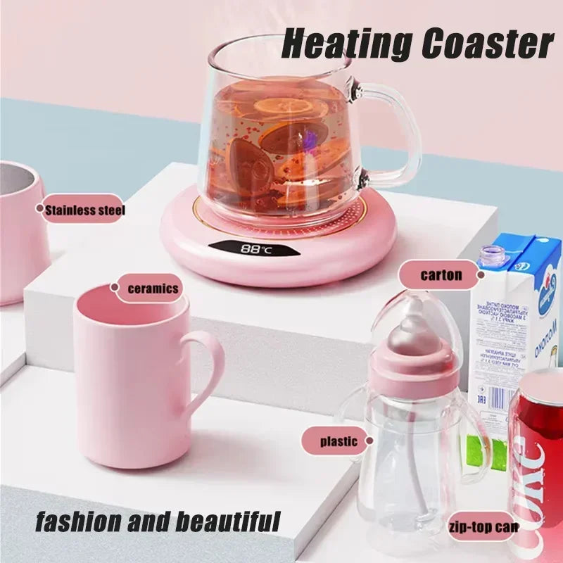 Electric Coffee Mug Warmer – Auto Shut-Off Thermostat Coaster for Office & Travel