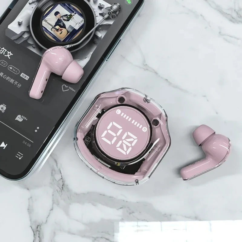 T8 PRO – Transparent TWS Earbuds with LED Display