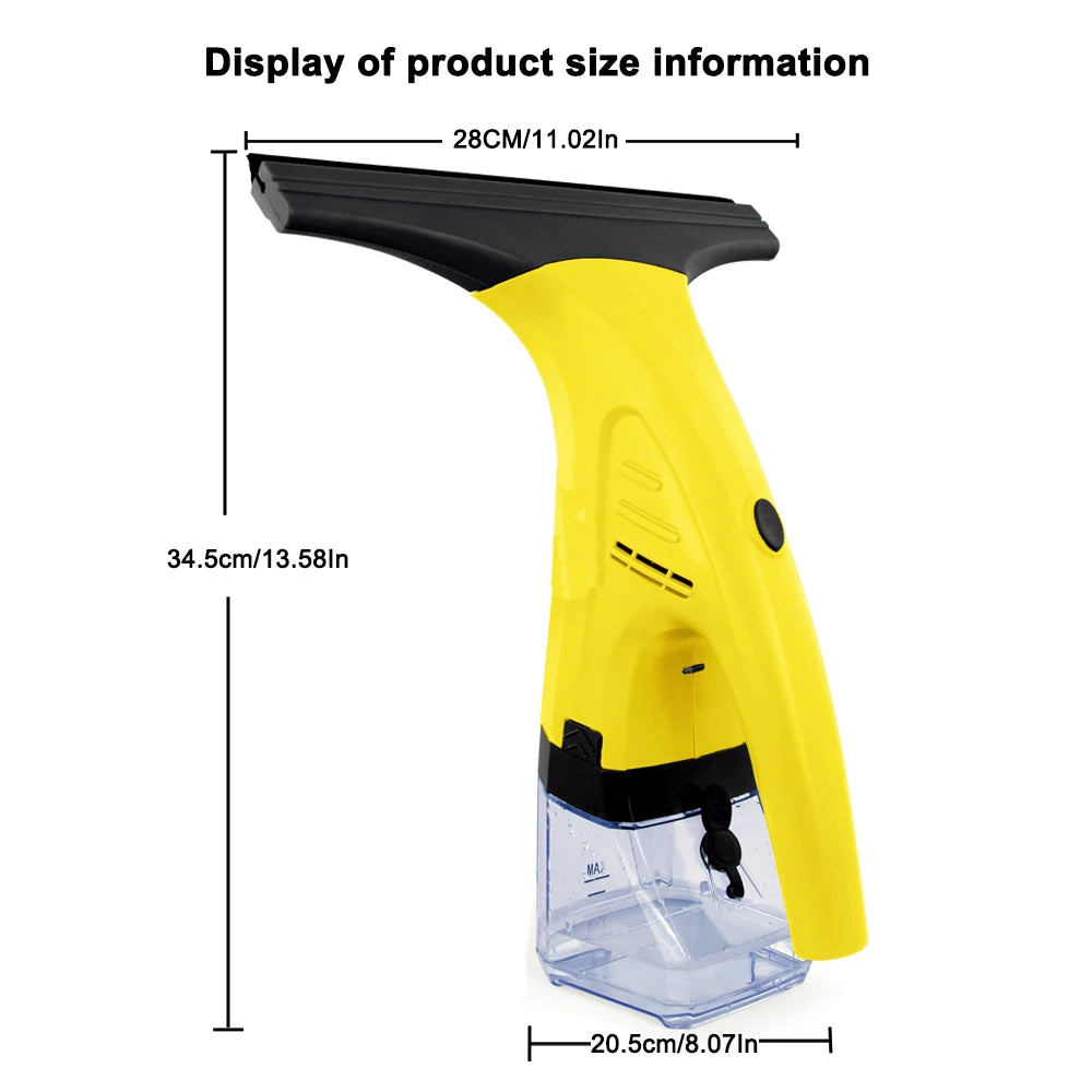 Cordless Window Vacuum Squeegee – Rechargeable Glass Cleaner for Showers, Mirrors & Counters