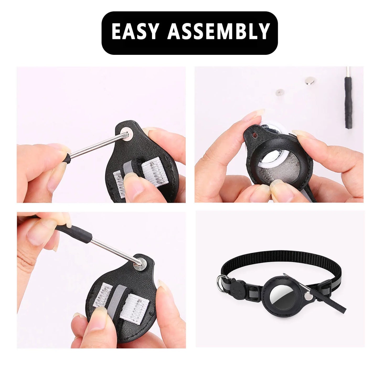 Cat Collar with AirTag Holder – Adjustable, Reflective, Waterproof with Bell
